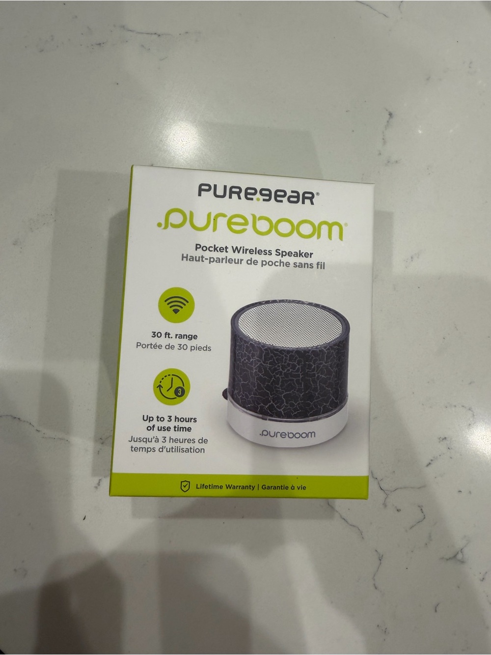Pureboom Pocket Wireless Speaker - Black Crackle